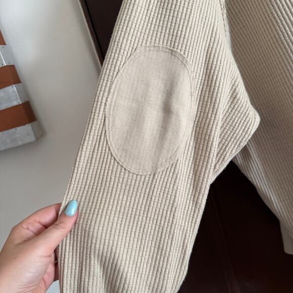 FREE PEOPLE | We The Free Cream Owen Oversized Thermal Top | Large - Picture 7 of 8